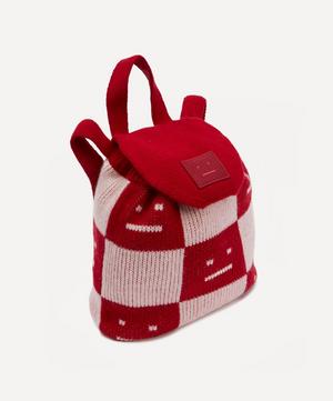 Acne Studios - Face Checked Wool-Jacquard Backpack image number 1