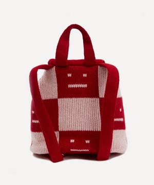 Acne Studios - Face Checked Wool-Jacquard Backpack image number 2