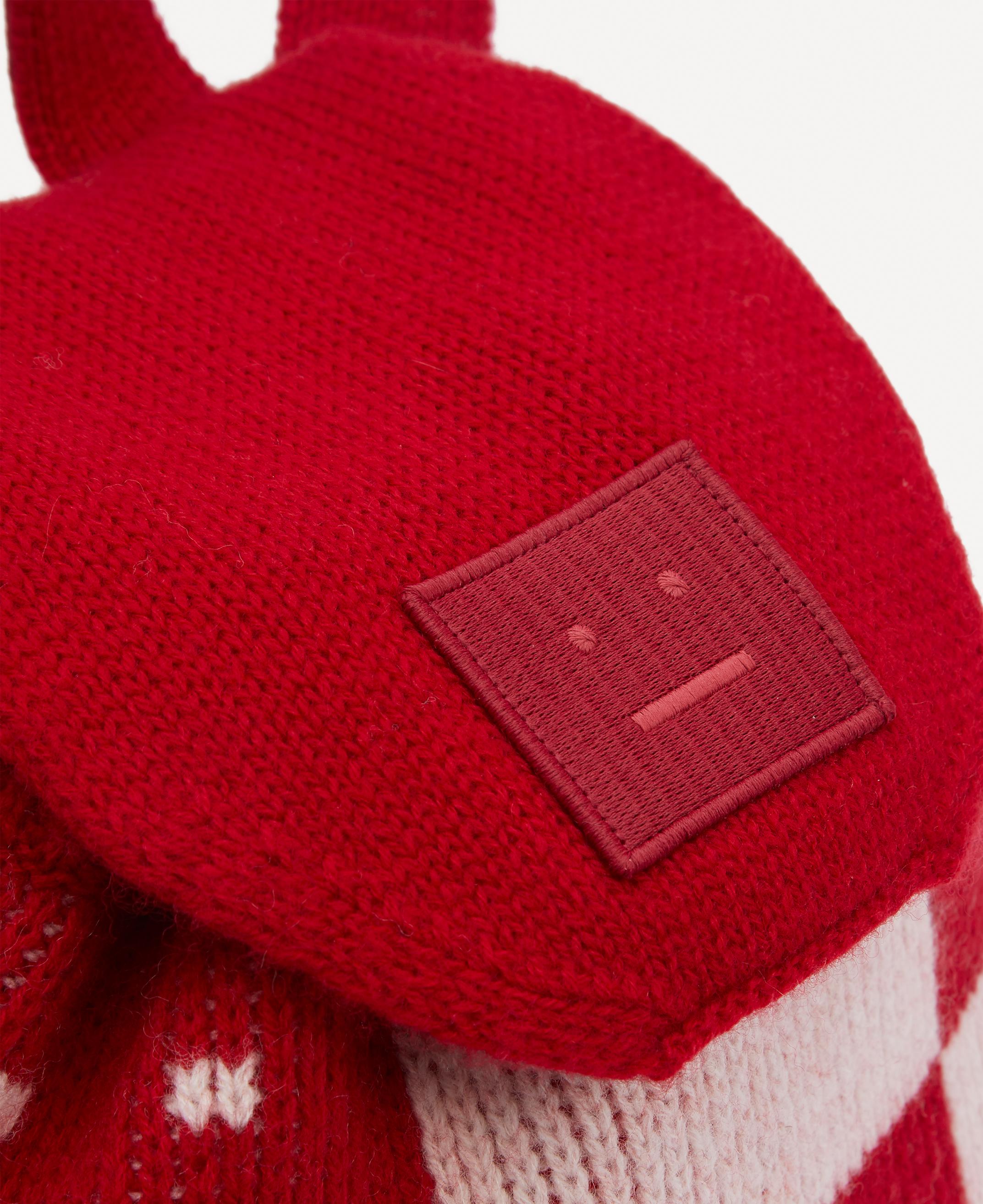 Jacquard Cotton And Wool Beanie in Pink - Acne Studios Kids