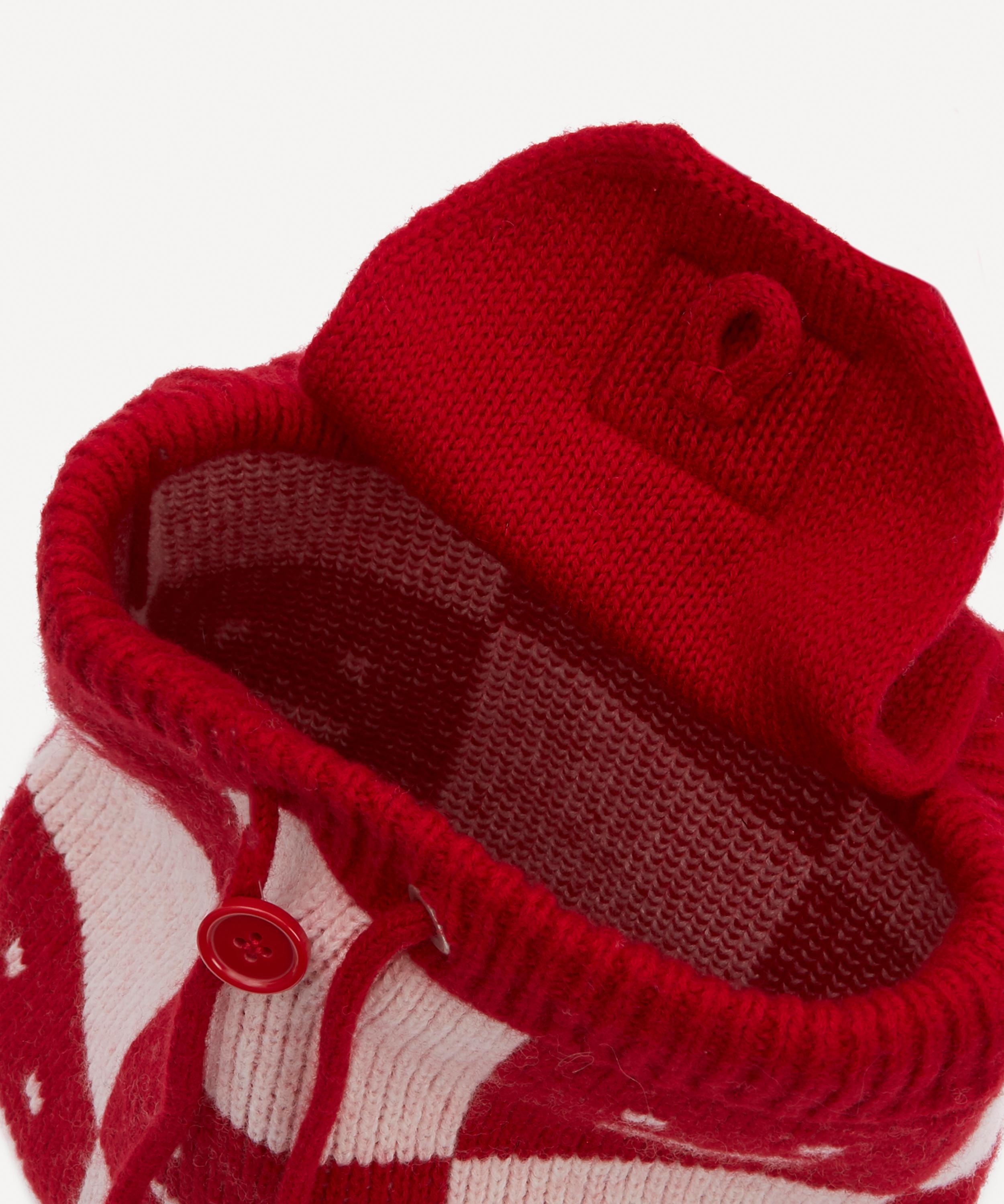 Jacquard Cotton And Wool Beanie in Pink - Acne Studios Kids