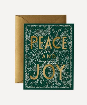 Rifle Paper Co. - Evergreen Peace and Joy Christmas Cards Box of Eight<p>Spread some festive cheer with the Evergreen Pe<p>Spread some festive cheer with the Evergreen Pe image number 0