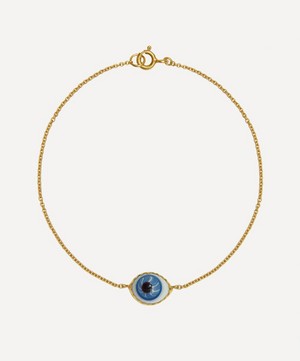 Grainne Morton - 18ct Gold-Plated Blue Eye Charm Bracelet image number 0