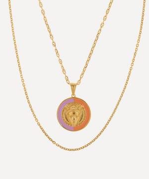 Gold-Plated Vermeil Silver Reava Double-Layered Coin Pendant Necklace