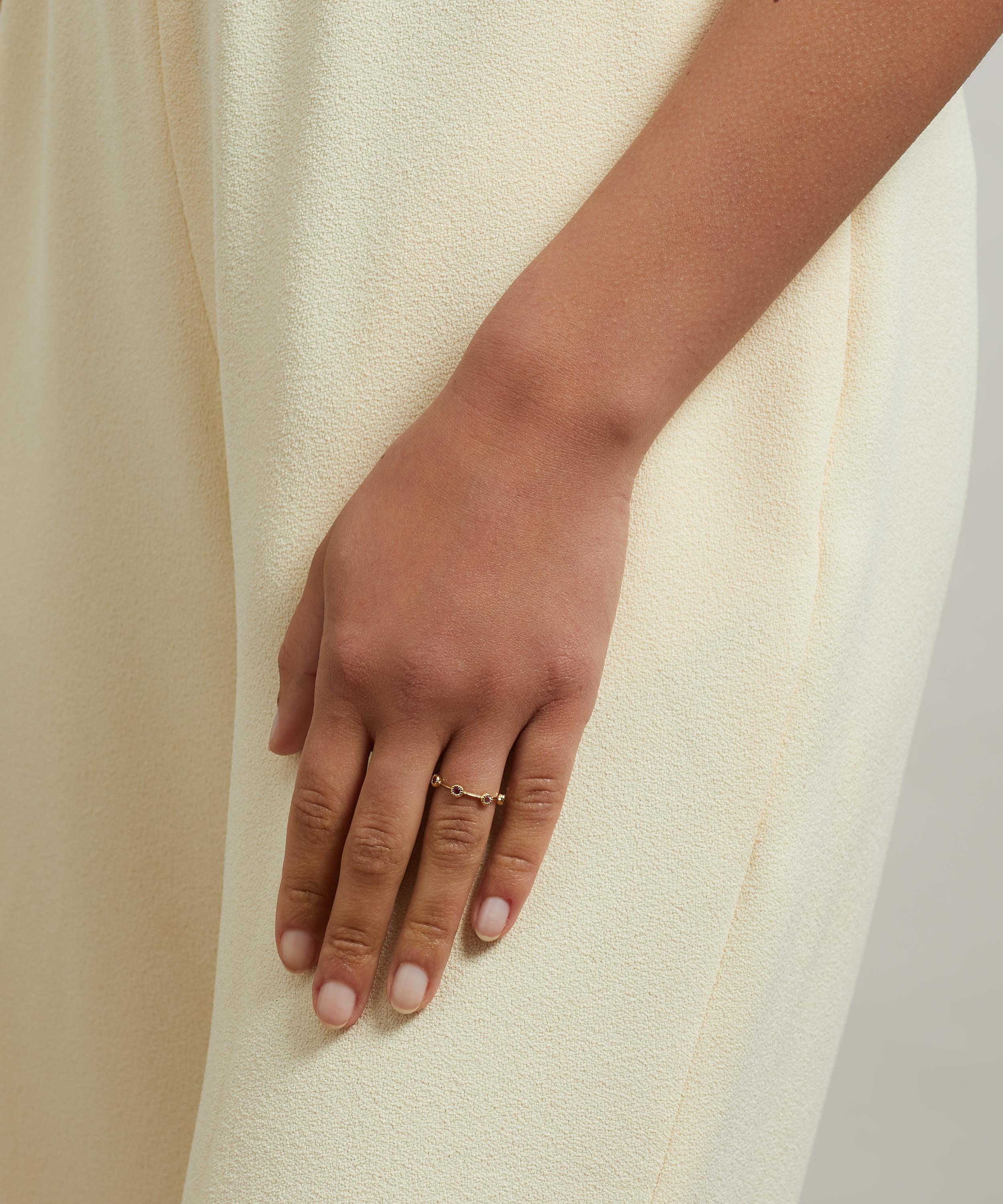 Adore Adorn - 14ct Gold-Plated 360 Individual Stacking Ring image number 1
