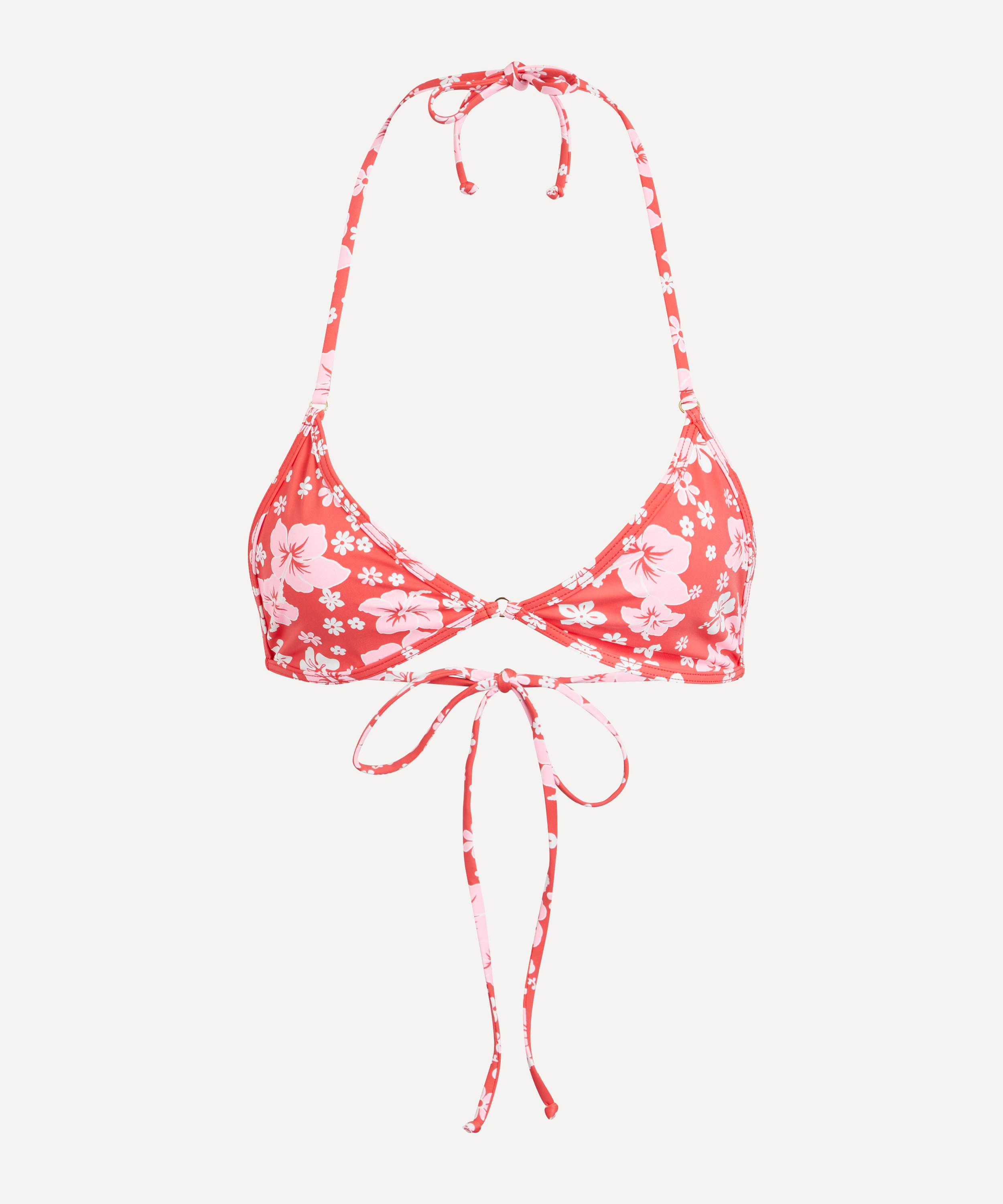 Frankies Bikinis - Ivy Floral Triangle Bikini Top image number 0