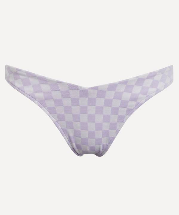 Frankies Bikinis - Enzo Checkered Cheeky Bikini Bottom