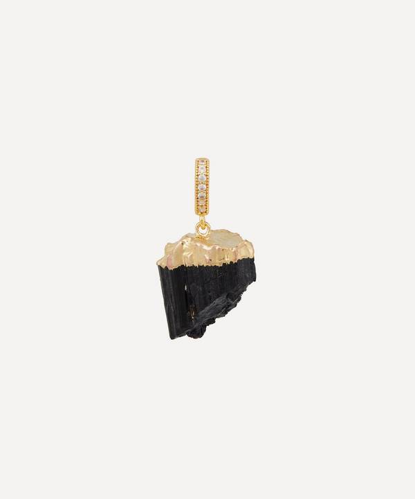 Crystal Haze - 18ct Gold-Plated Tourmaline and Crystal Pavé Charm