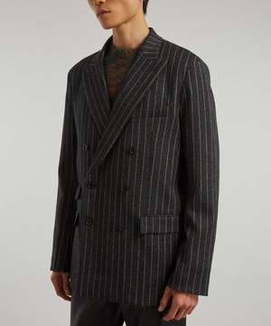 Acne Studios - Double-Breasted Pinstripe Jacket image number 2