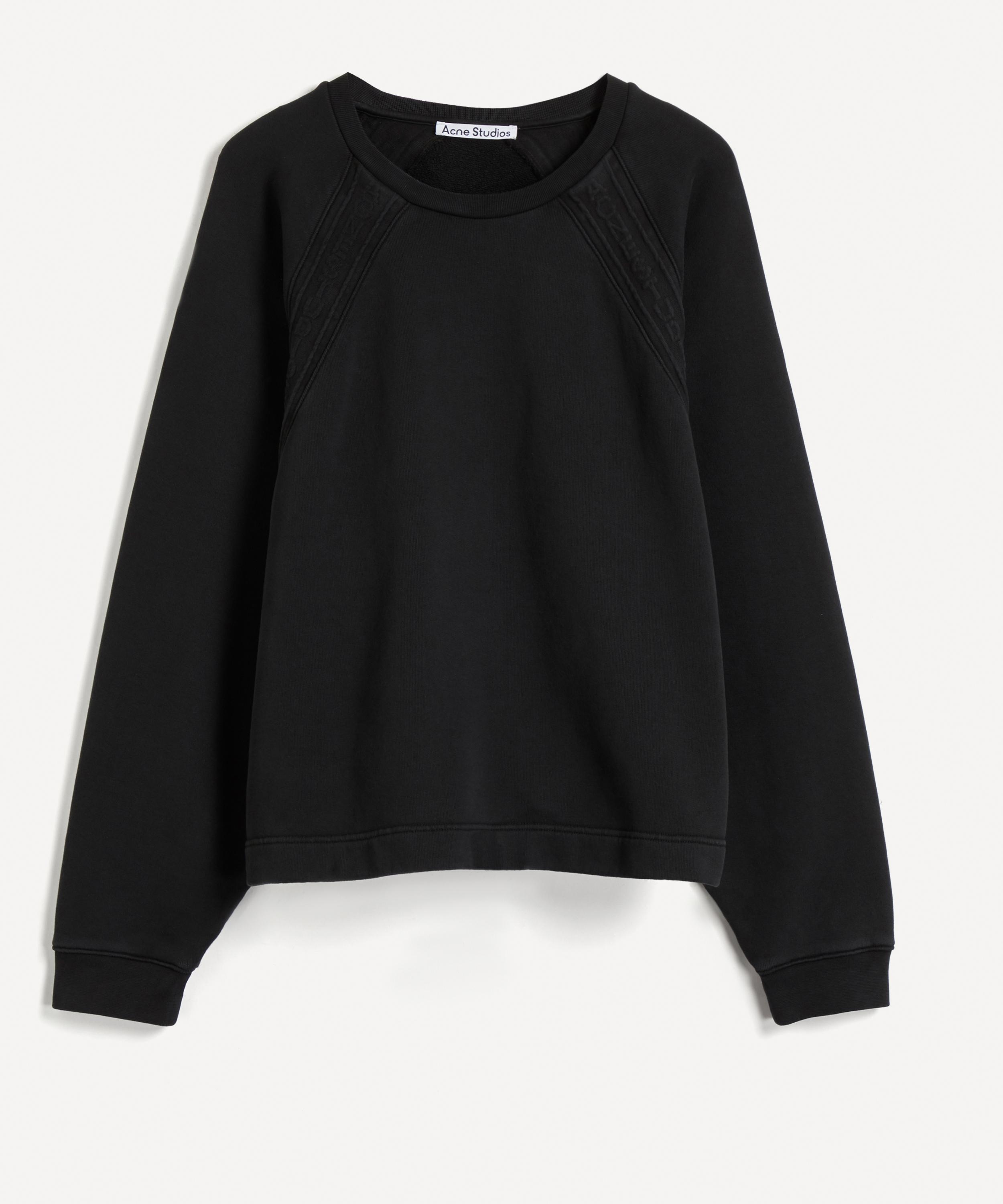 Acne Studios Crew Neck Logo Tape Sweatshirt Liberty