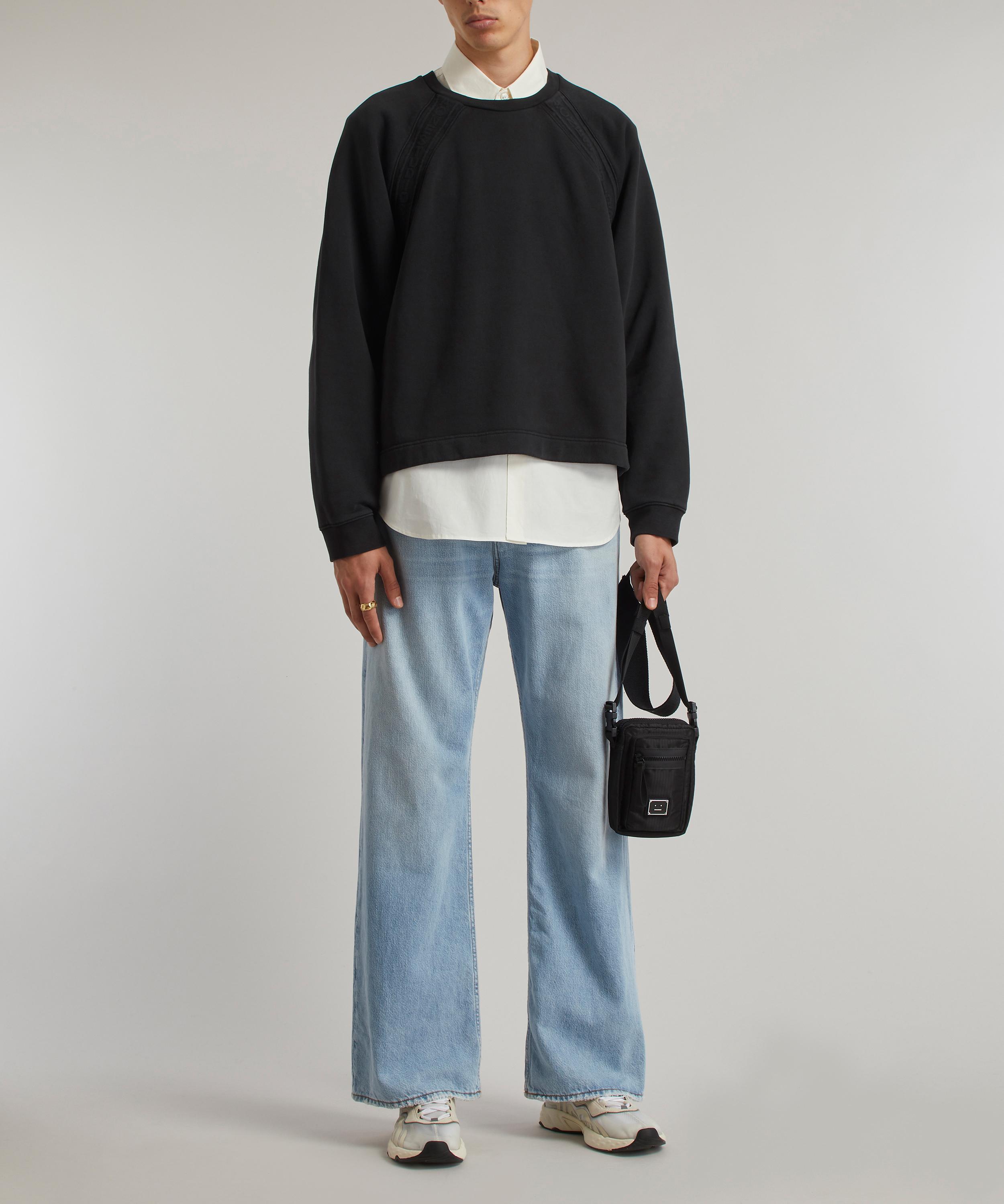 Acne Studios Crew Neck Logo Tape Sweatshirt Liberty