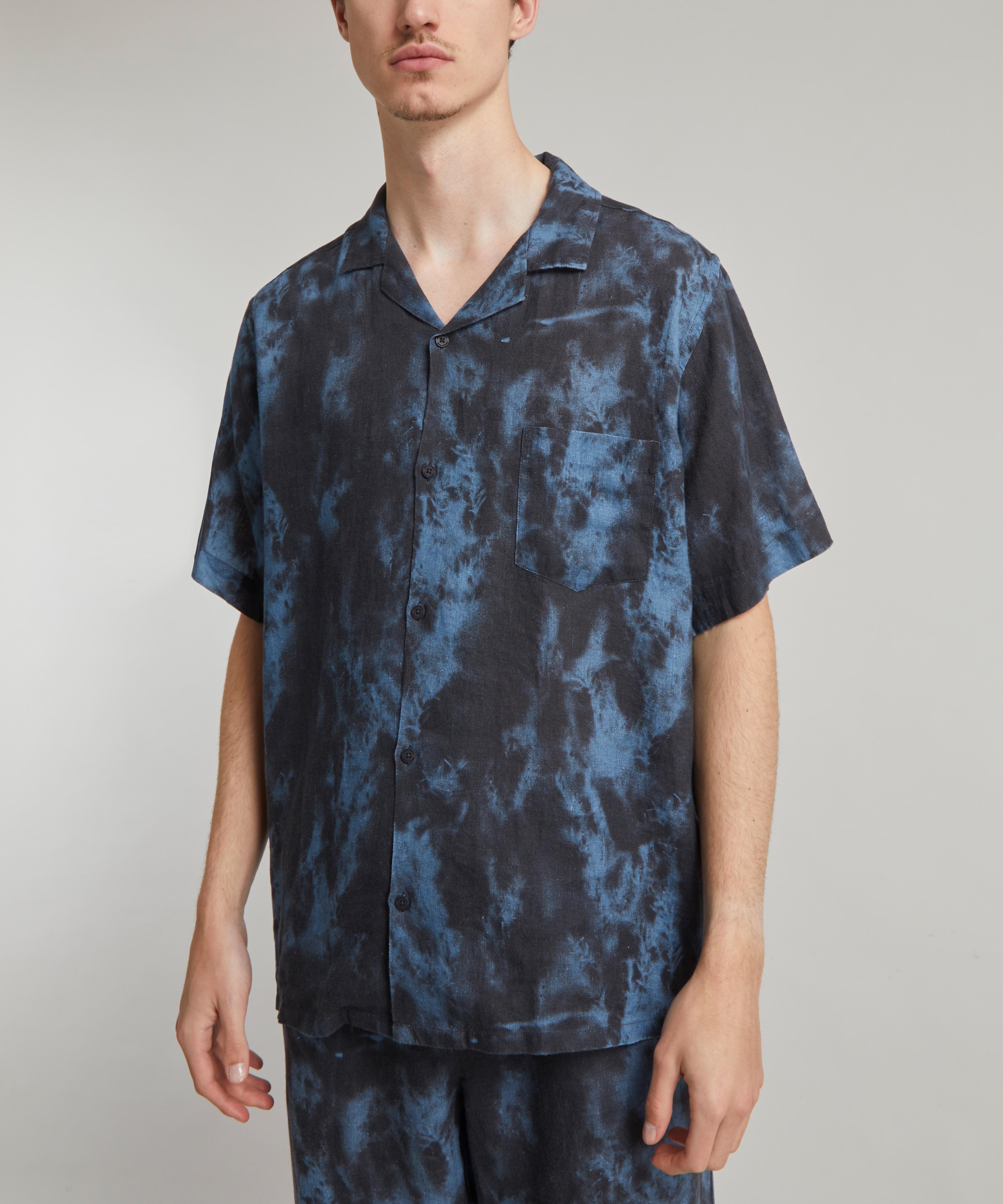 Desmond & Dempsey - Summer Dusk Cuban Pyjama Shirt image number 1