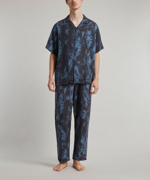 Desmond & Dempsey - Summer Dusk Cuban Pyjama Shirt image number 2