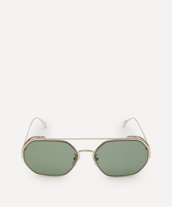 Fendi - O’Lock Hexagonal Metal Sunglasses