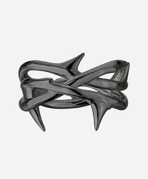 Shaun Leane - Black Rhodium-Plated Rose Thorn Triple Band Ring image number 1