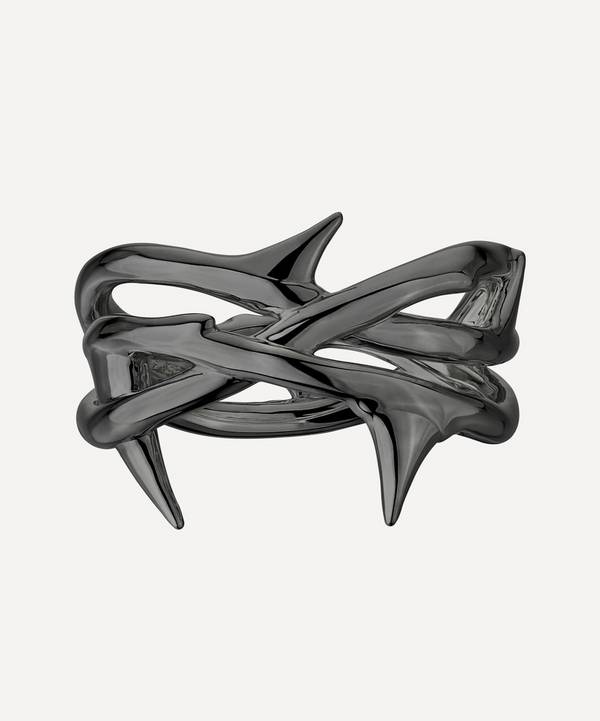 Shaun Leane - Black Rhodium-Plated Rose Thorn Triple Band Ring image number 0