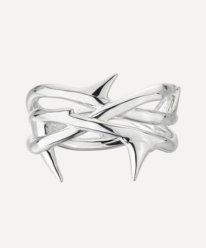 Shaun Leane - Silver Rose Thorn Triple Band Ring image number 3