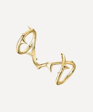 Shaun Leane - Gold Plated Vermeil Silver Rose Thorn Hinged Ring image number 1