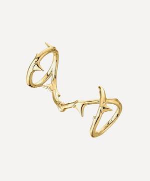 Gold Plated Vermeil Silver Rose Thorn Hinged Ring