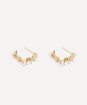 14ct Gold-Plated Freshwater Pearl Hoop Earrings