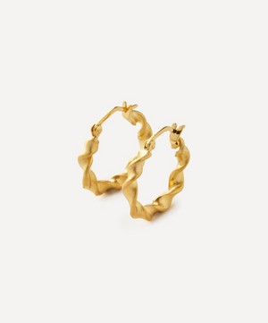 Completedworks - Gold-Plated Vermeil Silver NotsobigTwist Hoop Earrings image number 0