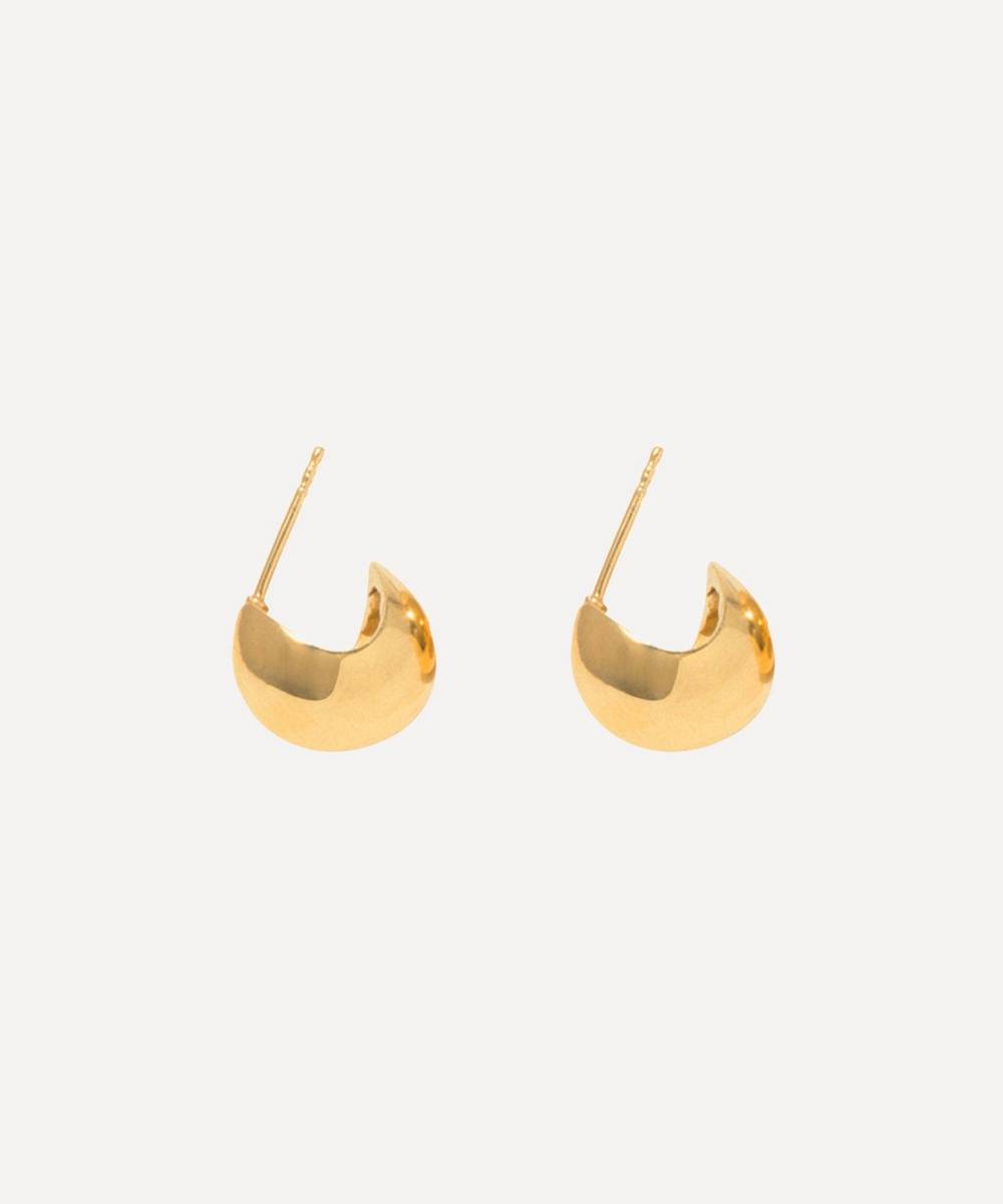 Completedworks - Gold-Plated Vermeil Silver Notsobig Mini Curved Hoop Earrings