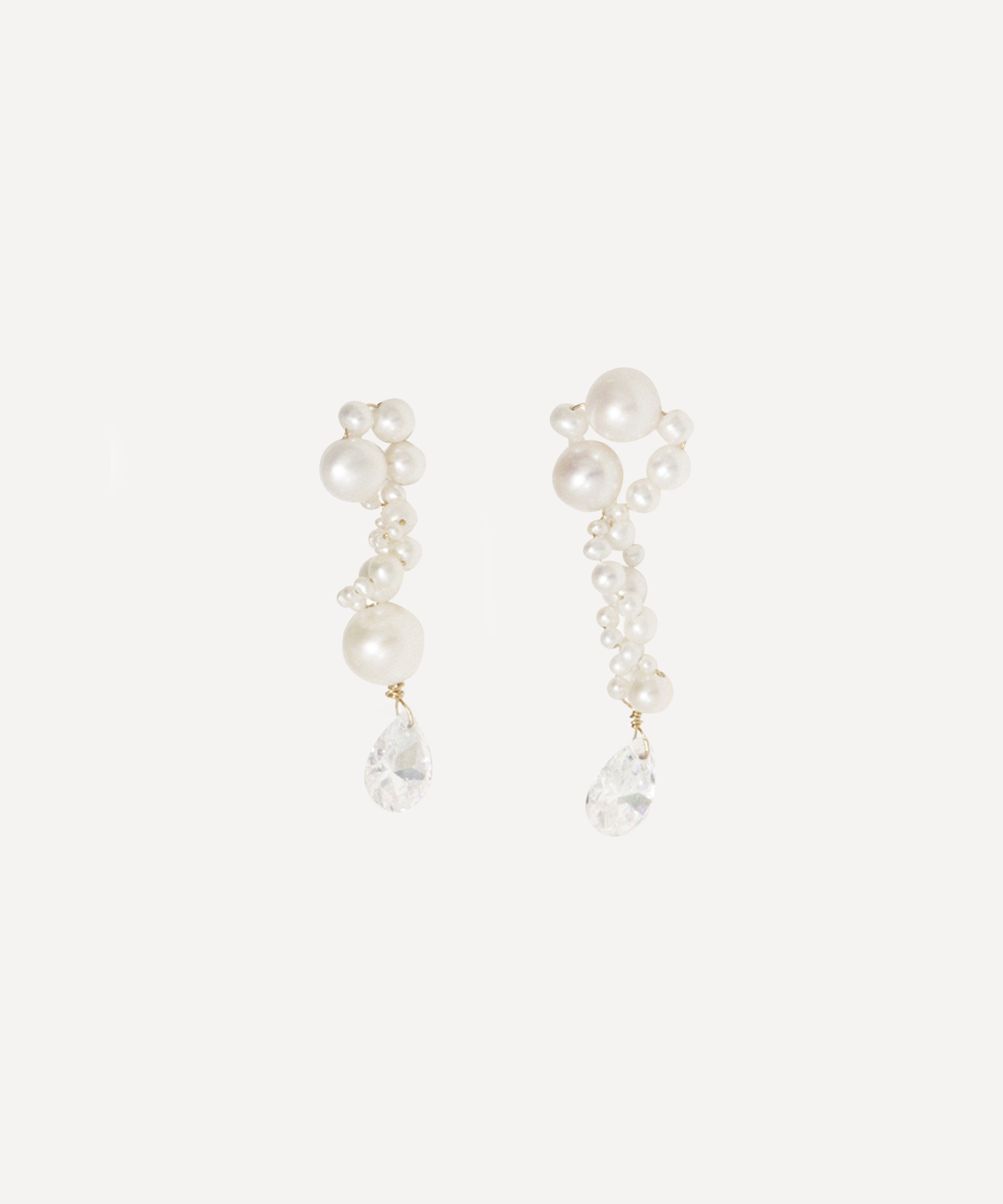 Completedworks Gold-Plated Vermeil Silver Past in A Future Tense Pearl Drop Earrings