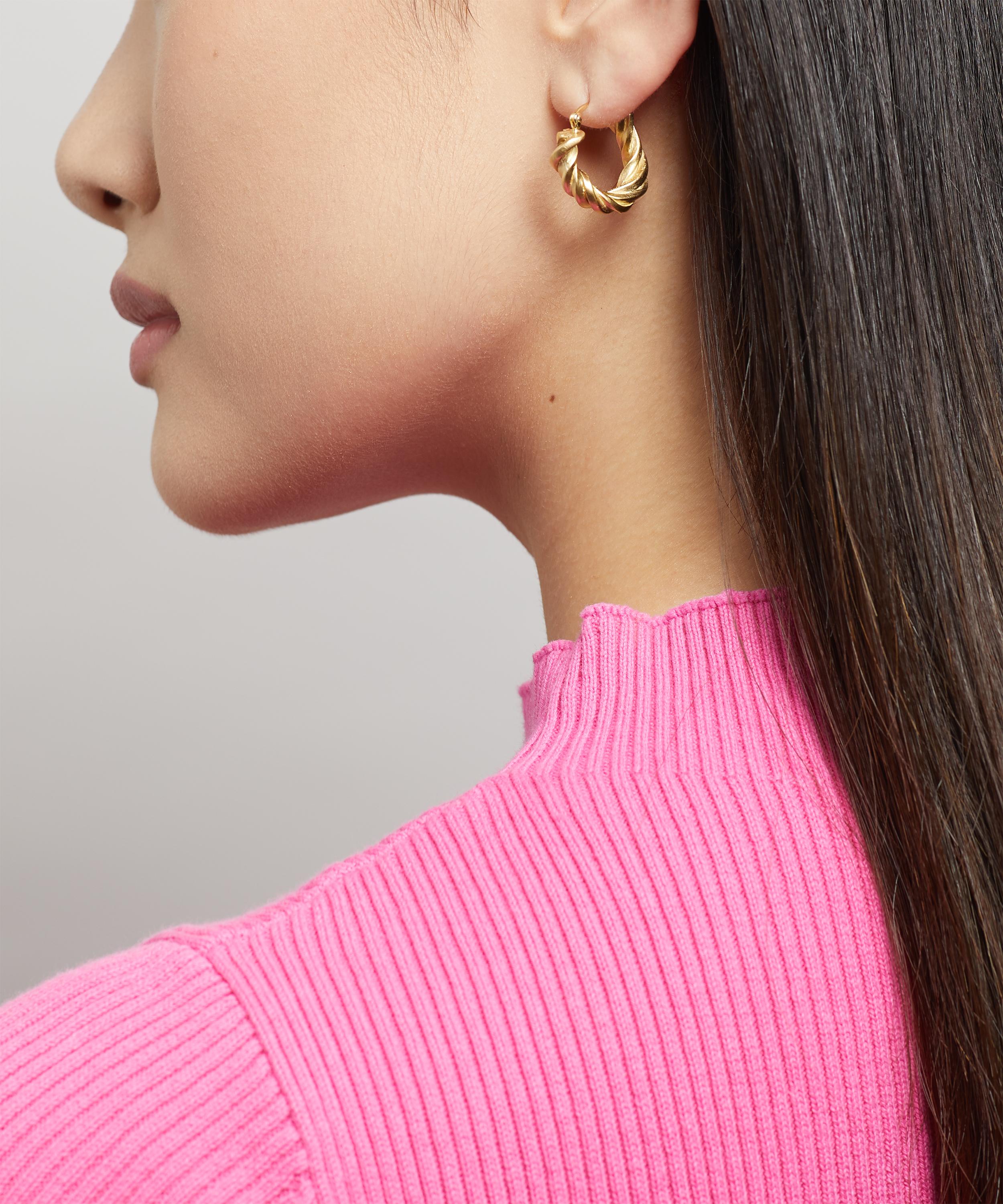 Completedworks - Gold-Plated Vermeil Silver Deep State Twisted Hoop Earrings image number 1