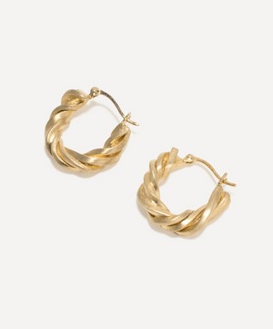 Completedworks - Gold-Plated Vermeil Silver Deep State Twisted Hoop Earrings image number 2