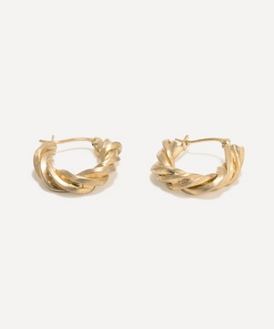 Completedworks - Gold-Plated Vermeil Silver Deep State Twisted Hoop Earrings image number 3