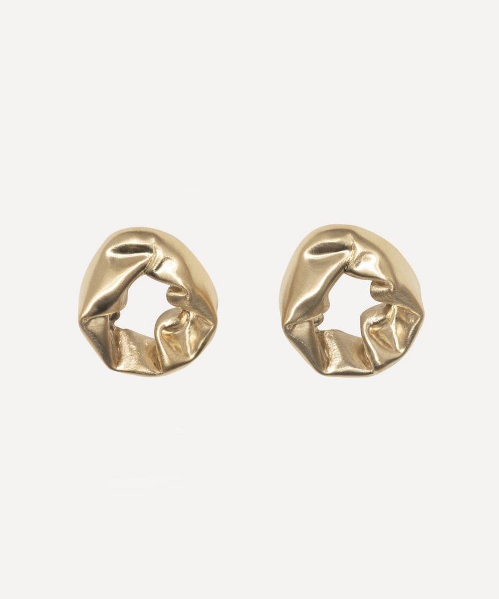 Completedworks - Gold-Plated Vermeil Silver Notsobig Scrunch Hoop Earrings