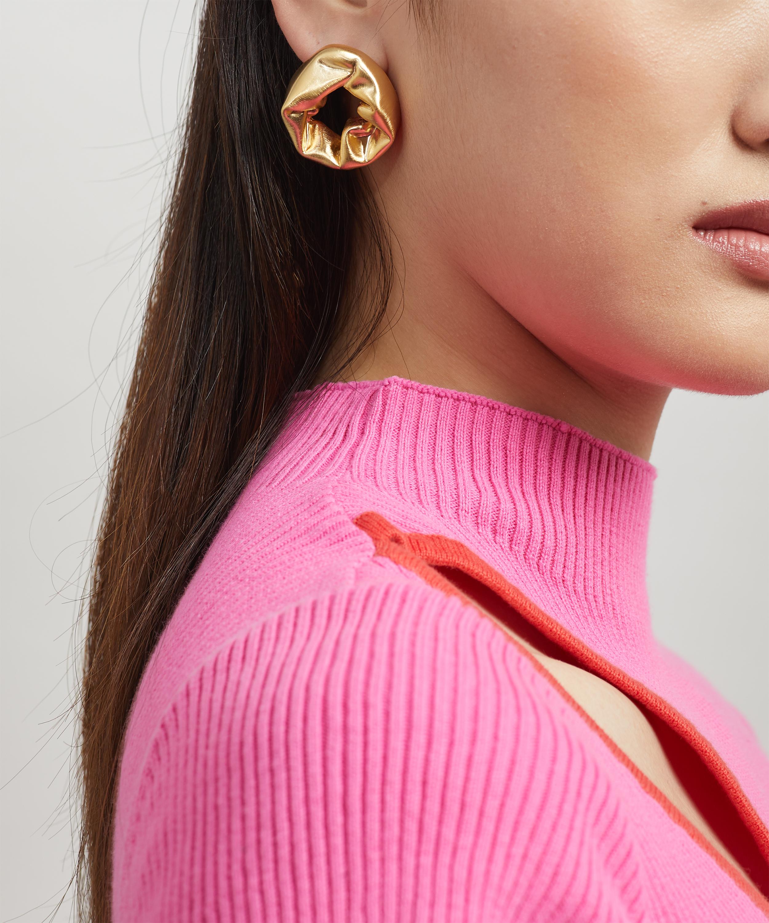 Completedworks - Gold-Plated Vermeil Silver Notsobig Scrunch Hoop Earrings image number 1