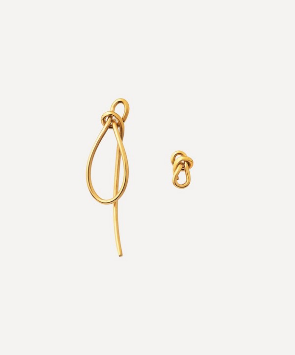 Completedworks - Gold-Plated Vermeil Silver Thread Stud Earrings
