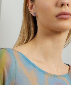 Melissa Joy Manning - 14ct Gold Australian Opal Stud Earrings image number 1
