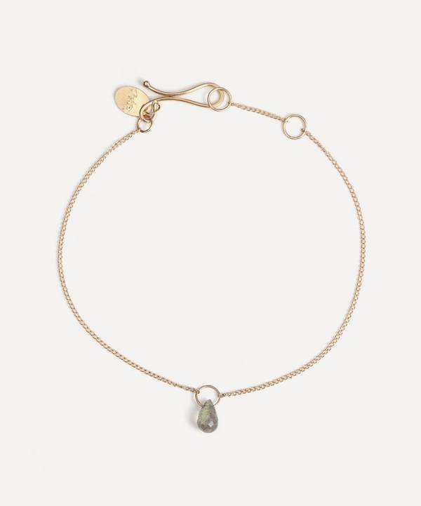 Melissa Joy Manning - 14ct Gold Tiny Labradorite Charm Bracelet