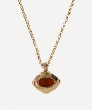 Alighieri - Gold-Plated The Burning Desire Garnet Necklace image number 3