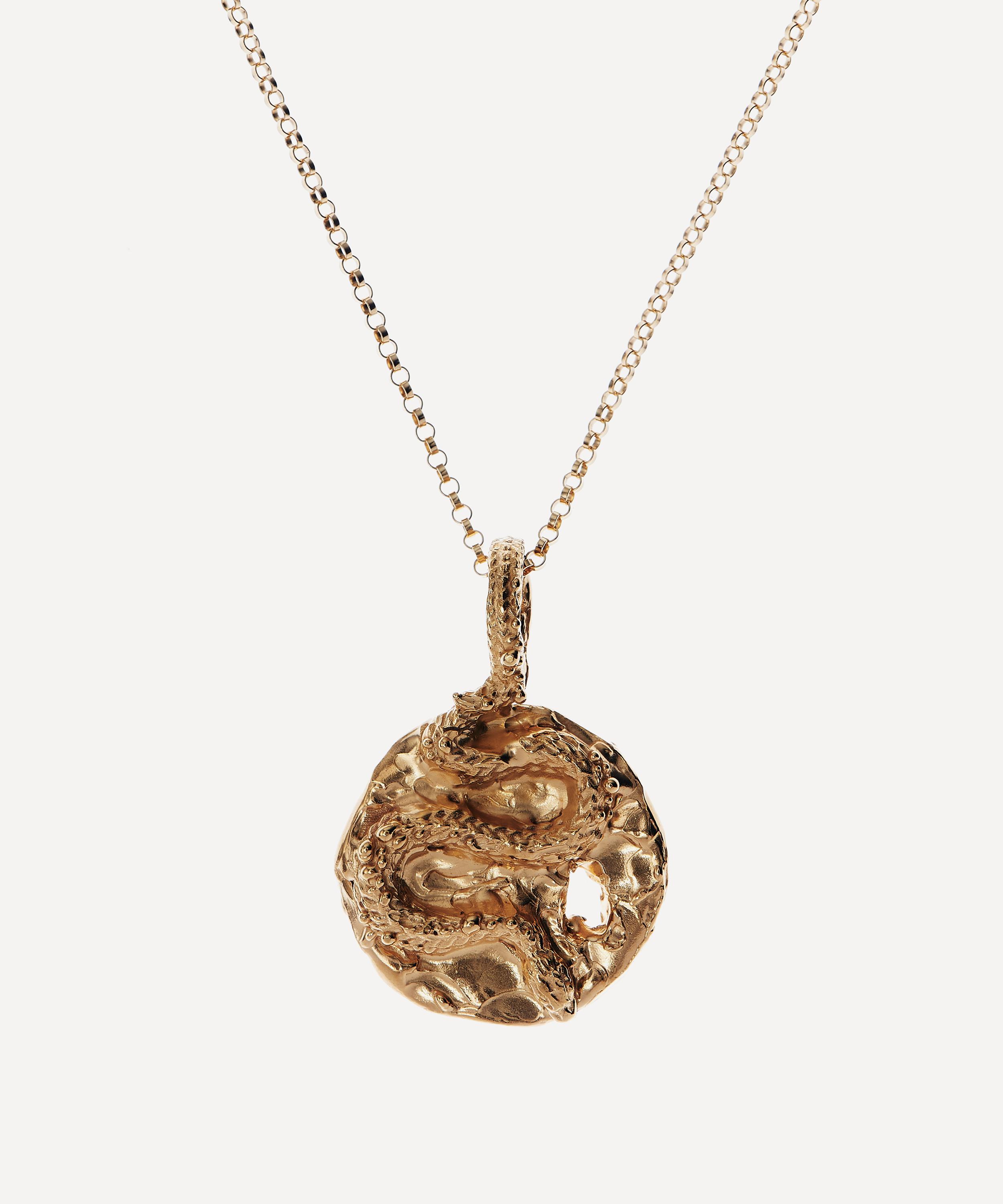 Alighieri - Gold-Plated The Medusa Medallion Necklace image number 0