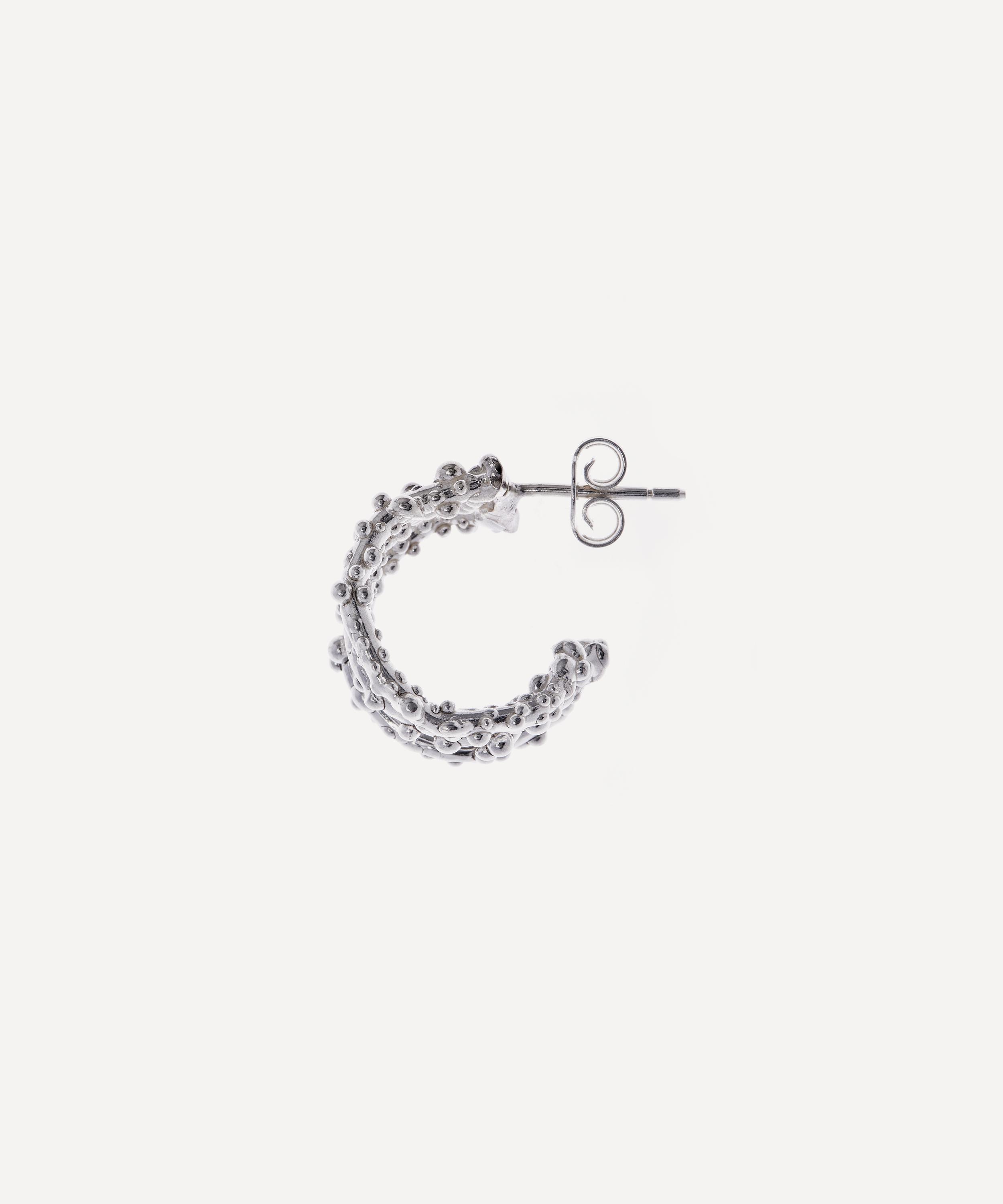 Alighieri - Sterling Silver Single Crumbling Hoop Earring image number 2