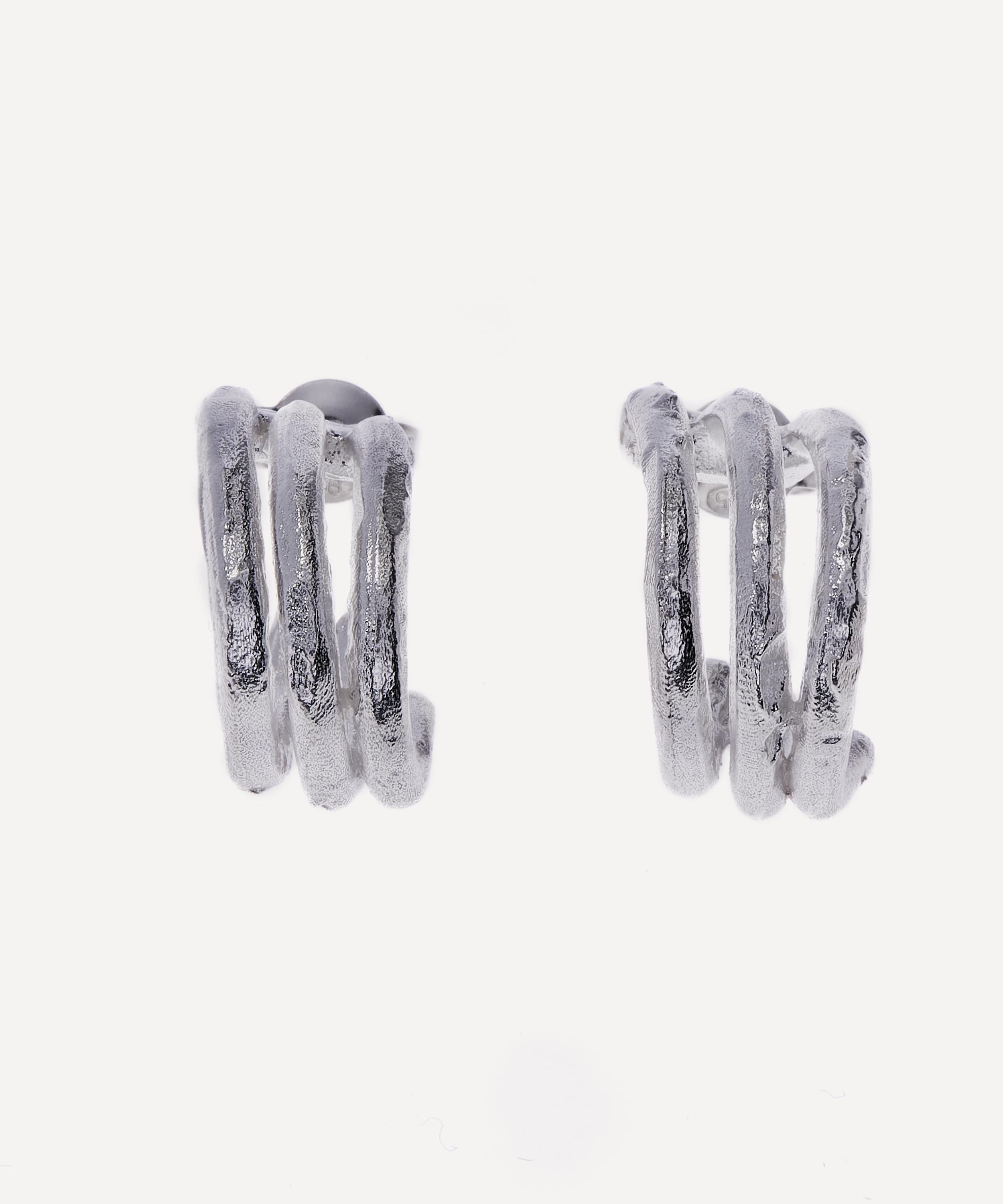 Alighieri - Sterling Silver Child’s Pose Triple Hoop Earrings image number 0