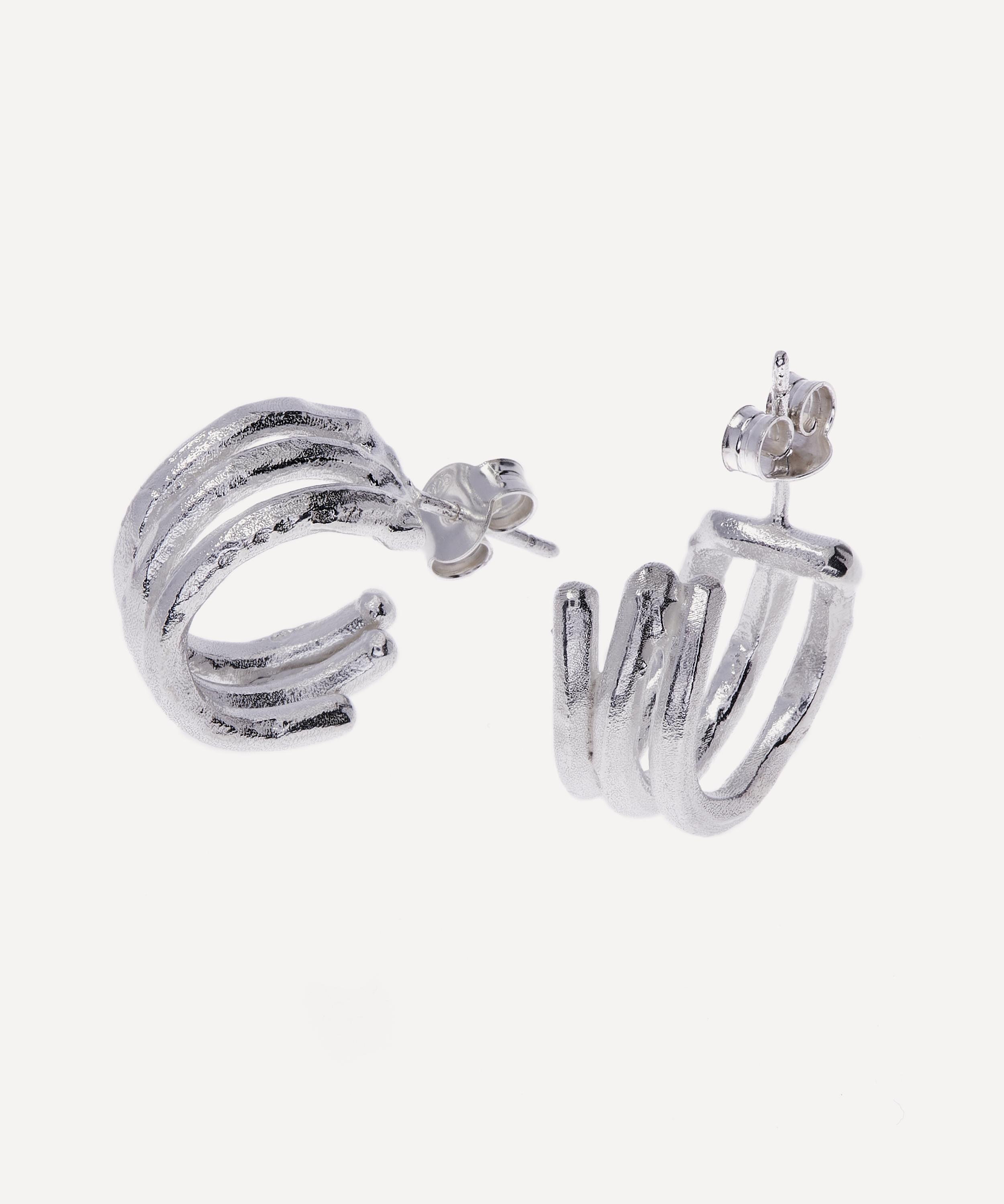 Alighieri - Sterling Silver Child’s Pose Triple Hoop Earrings image number 2