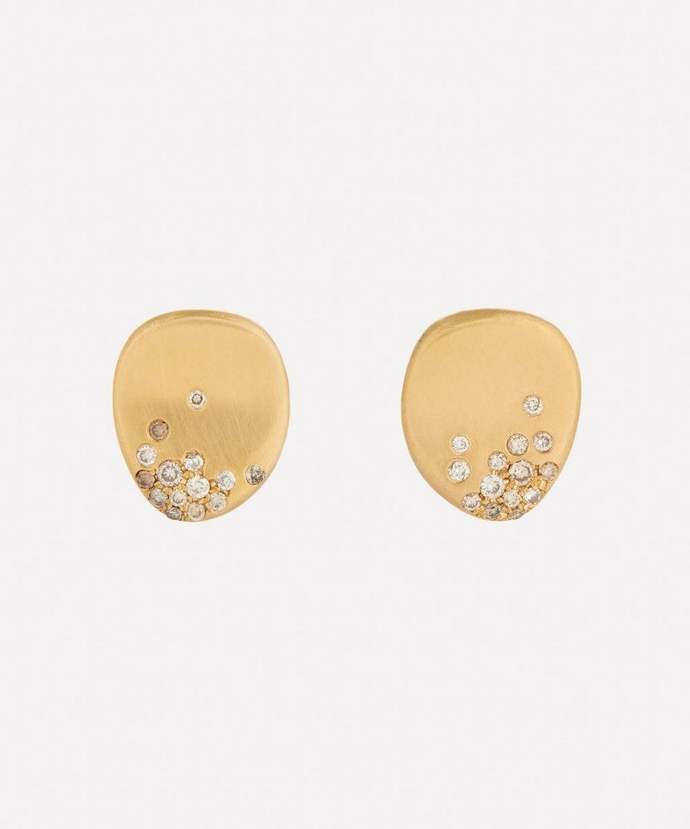 Nada Ghazal - 18ct Gold Urban Winter Mini Stud Earrings