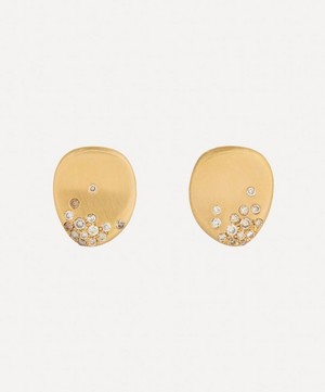 Nada Ghazal - 18ct Gold Urban Winter Mini Stud Earrings image number 0
