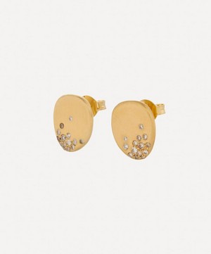 Nada Ghazal - 18ct Gold Urban Winter Mini Stud Earrings image number 2