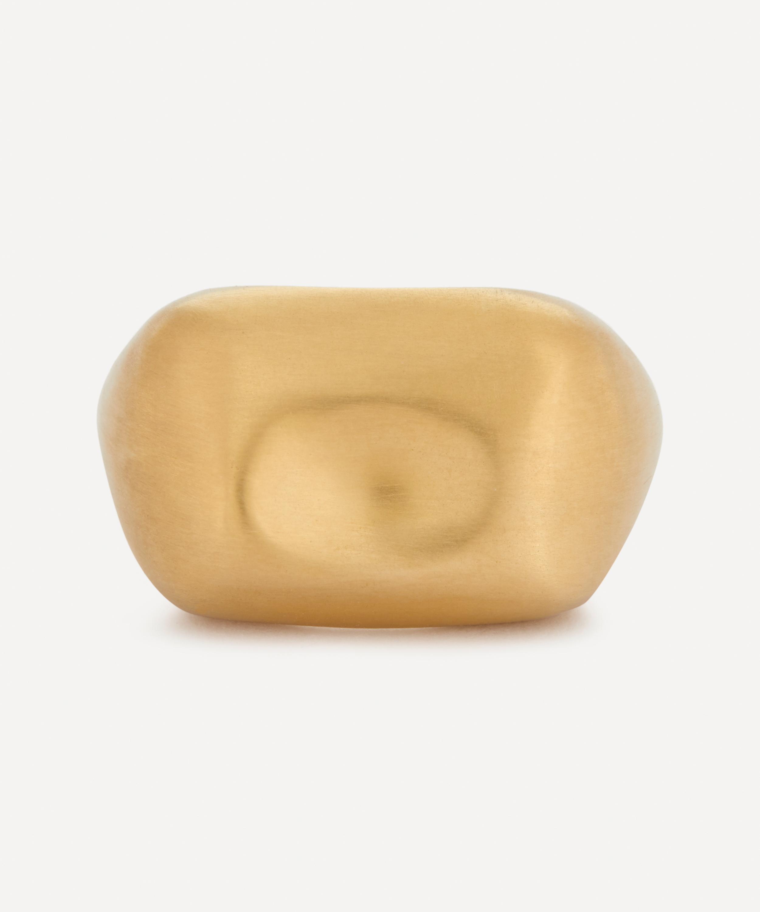 Nada Ghazal - 18ct Gold Baby Malak Original Rectangle Ring image number 