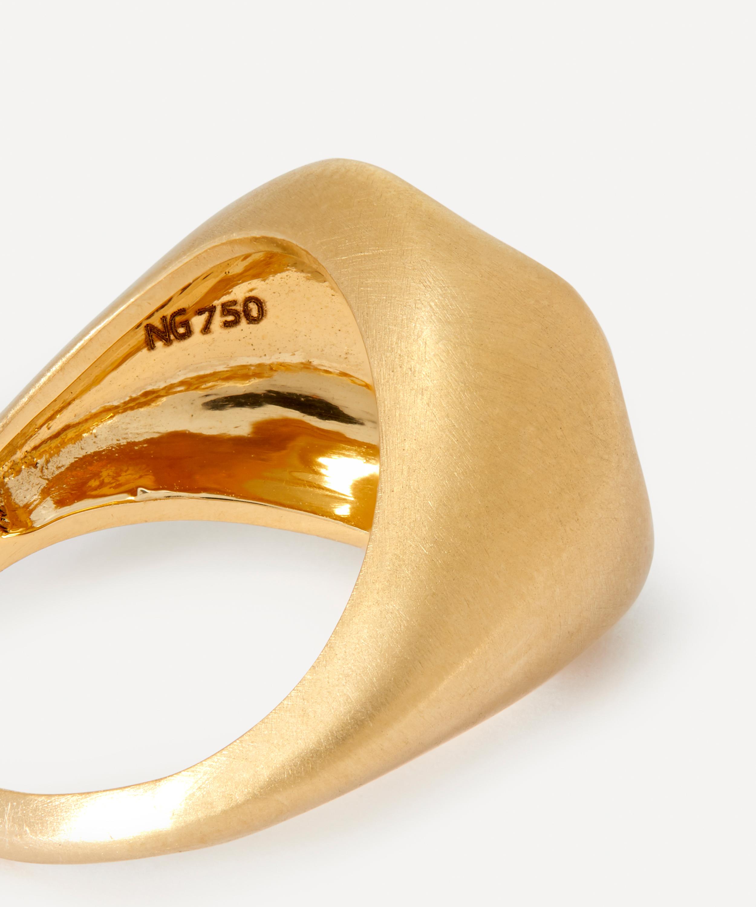 Nada Ghazal - 18ct Gold Baby Malak Original Round Ring image number 3