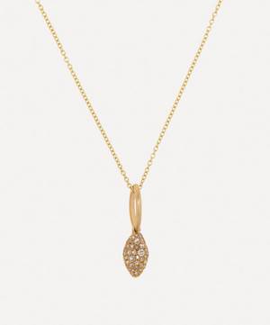 18ct Gold Baby Malak Original Ice Marquise Drop Necklace