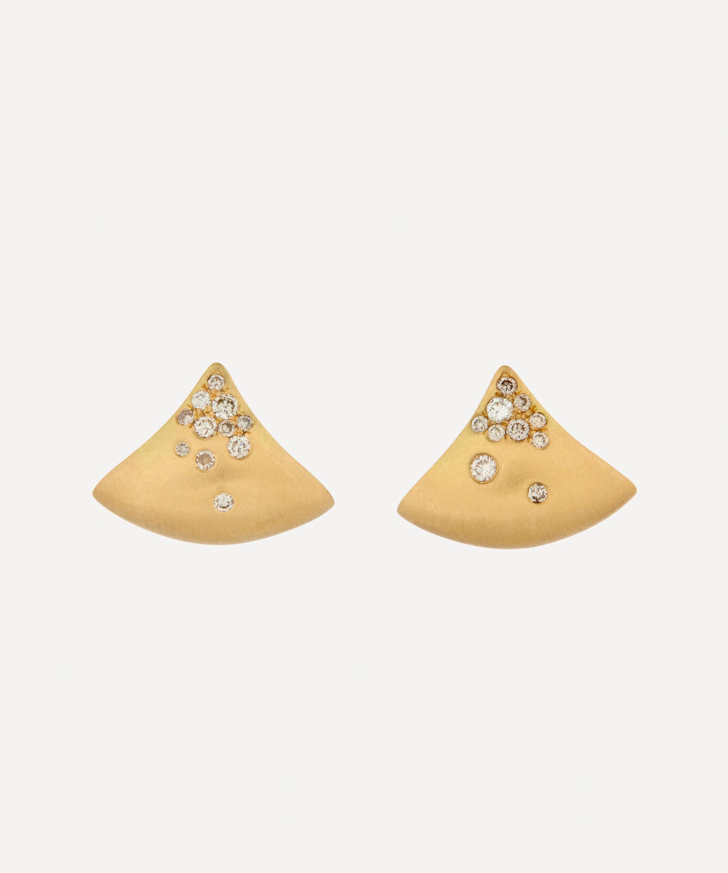 Nada Ghazal - 18ct Gold Fuse Hug Earrings image number 0