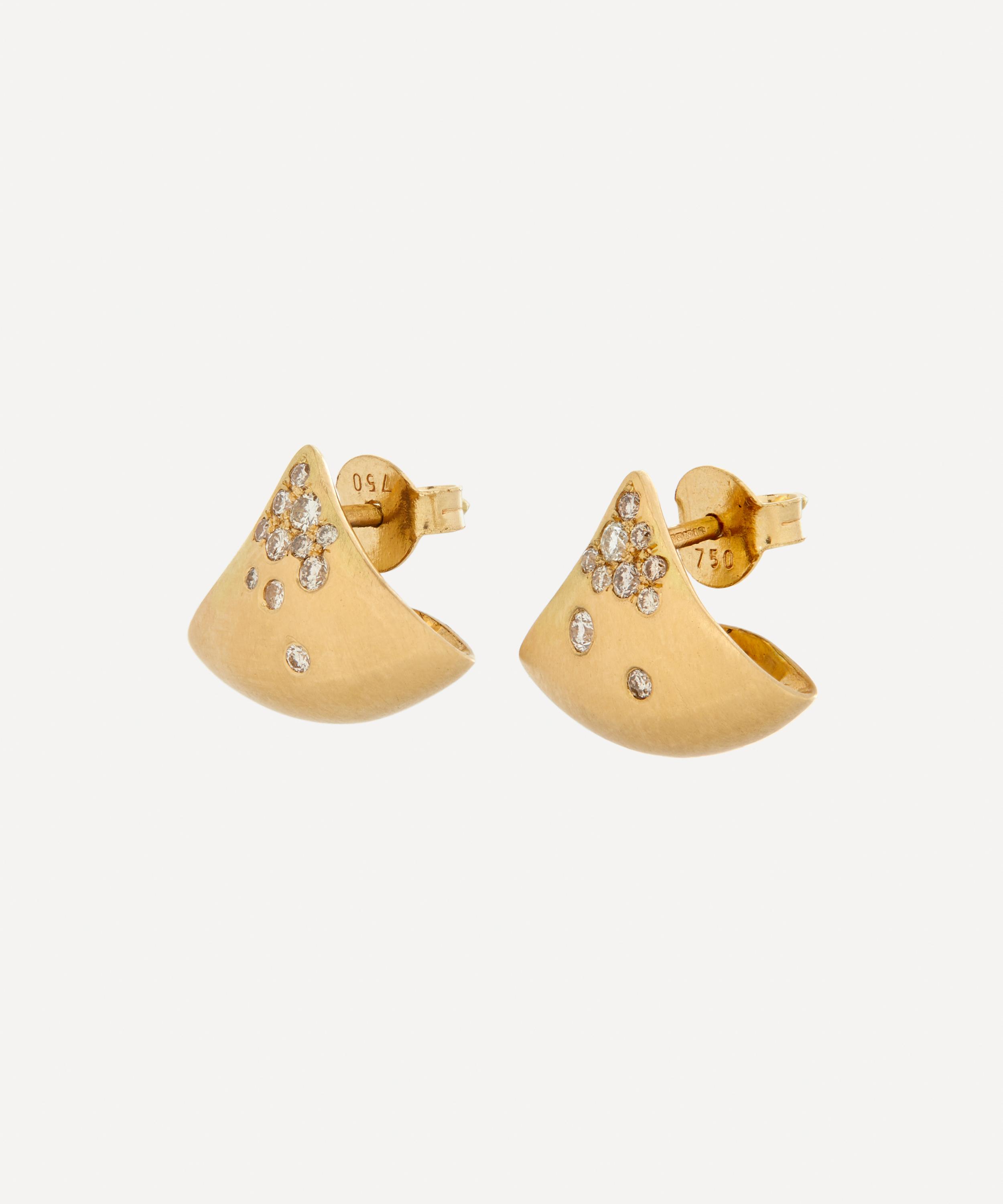 Nada Ghazal - 18ct Gold Fuse Hug Earrings image number 2