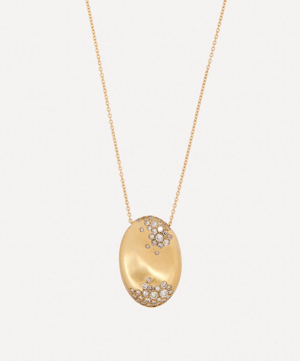 Nada Ghazal - 18ct Gold Storm Winter Oval Small Pendant Necklace