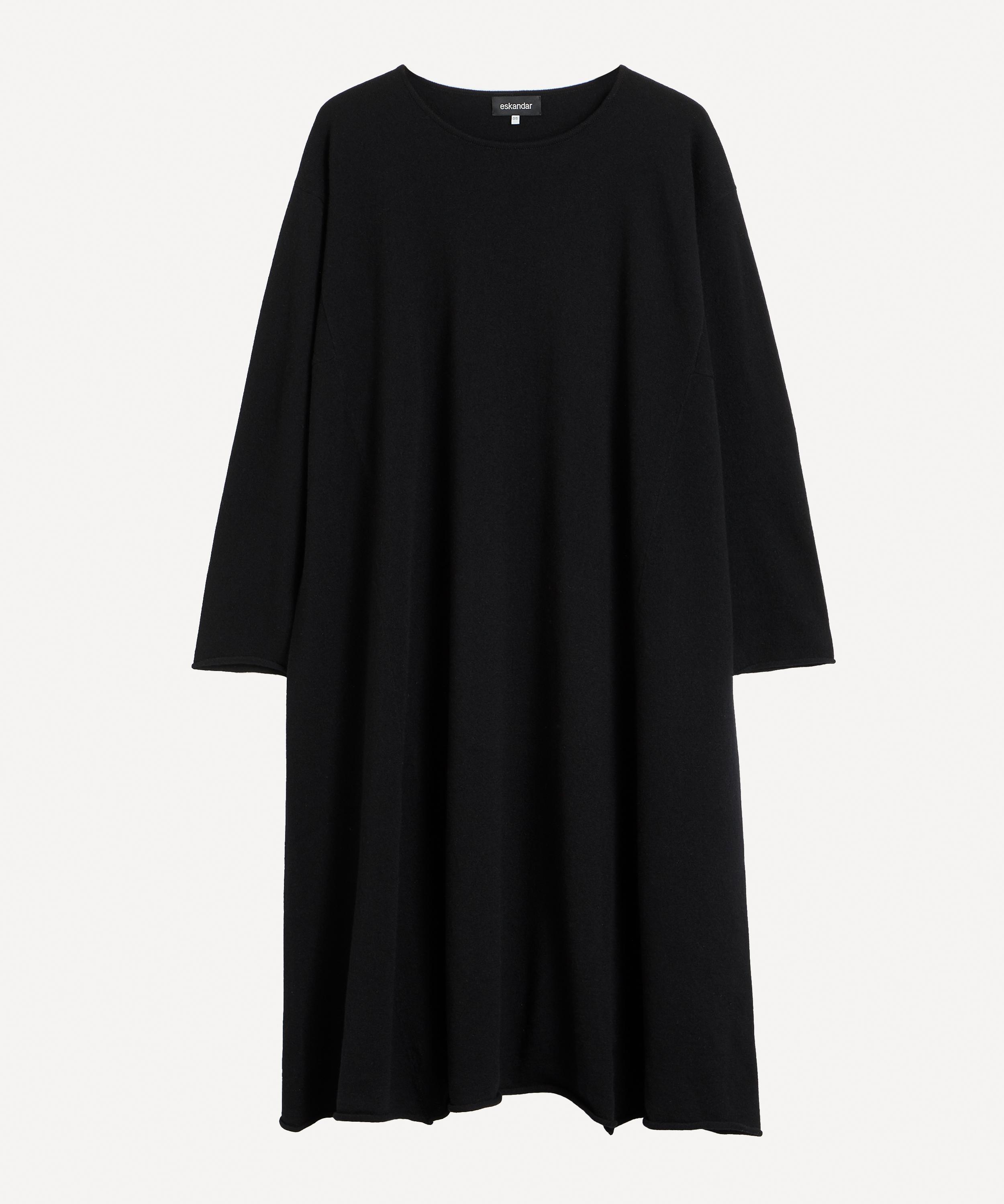Eskandar - Cashmere Side Panelled Bateau-Neck Dress image number 0