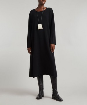 Eskandar - Cashmere Side Panelled Bateau-Neck Dress image number 2